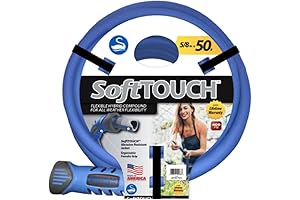 Premium Swan Heavy Duty 5/8"x50' Garden Hose - Lightweight and Super Soft...