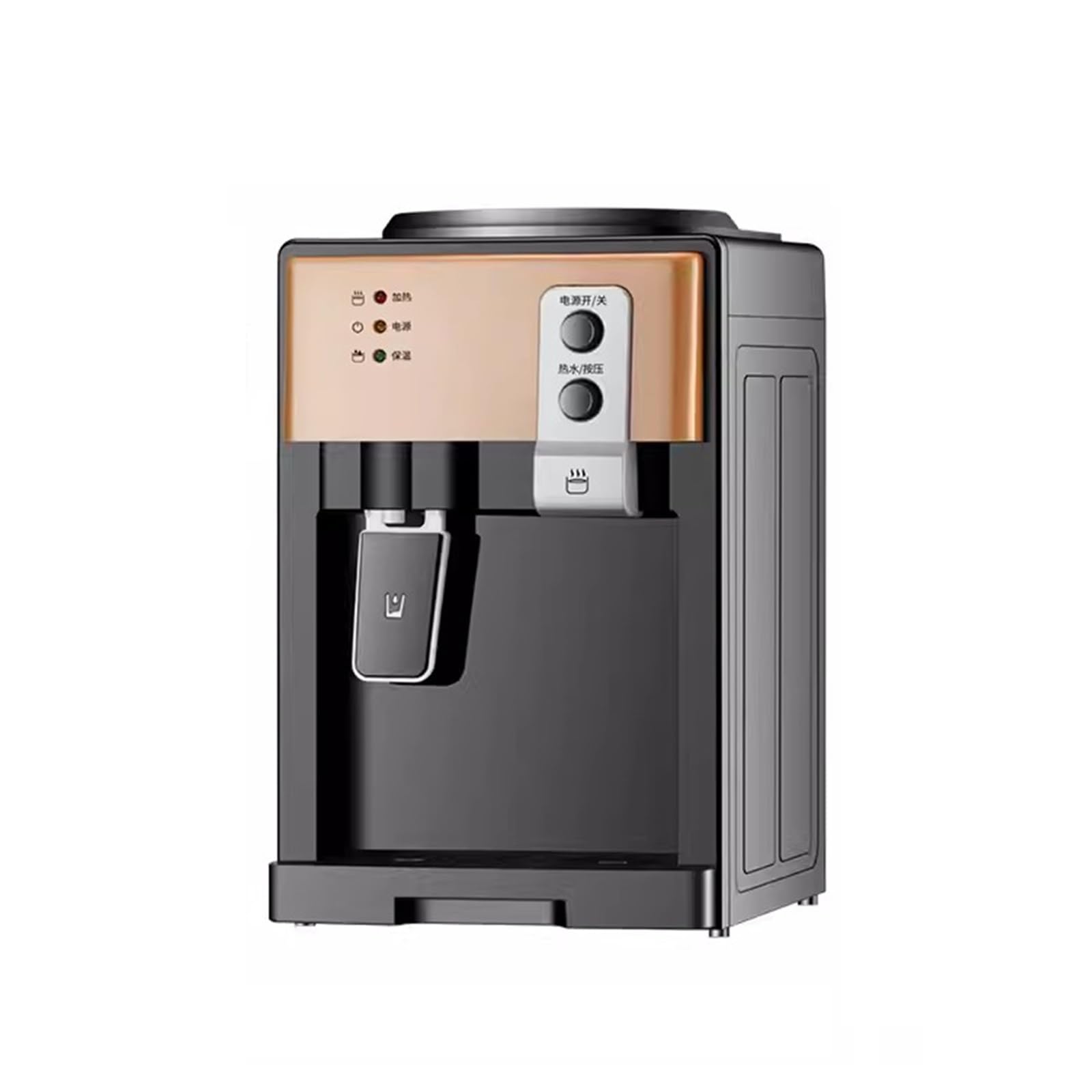 Dispensador de Agua Mini dispensador de agua pequeño de escritorio for refrigeración y calefacción doméstica con cubo de agua superior for almacenamiento de agua, caldera de agua for estudiantes Dispe