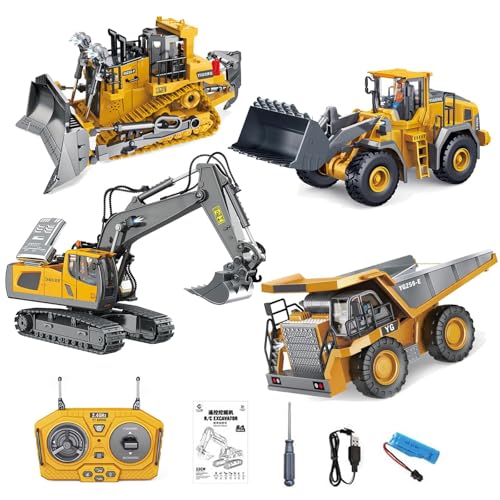 Remote Control 4-Vehicle Construction Set