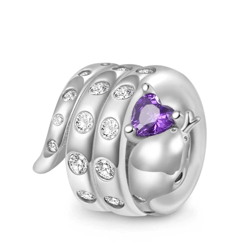 Image of GNOCE Embraces Heart Gemstone Bead Charms 925 Sterling Silver Rabbit Horse Triceratops Snake Monkey Cat Platypus Sloth Bear Pig Yak Ghost Matryoshka Doll Jewelry Gift for Women
