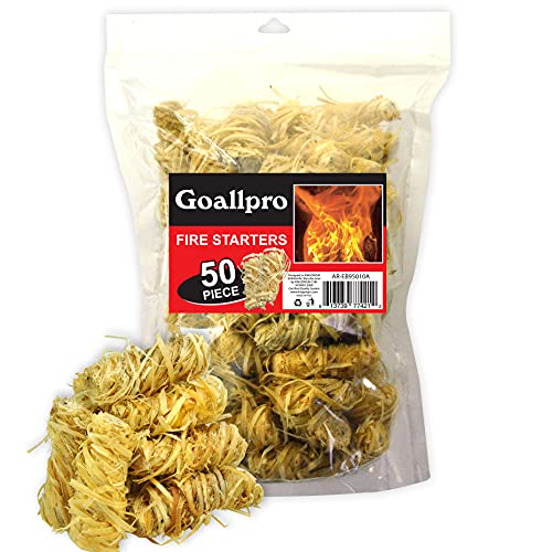 Fire Starter 50Pcs, 10 Minute Burn Time Natural Wood Fire Starter, Tumbleweed Firestarter for Campfires, Wood Stove, Fireplace, Grill BBQ, Indoor, Outdoor