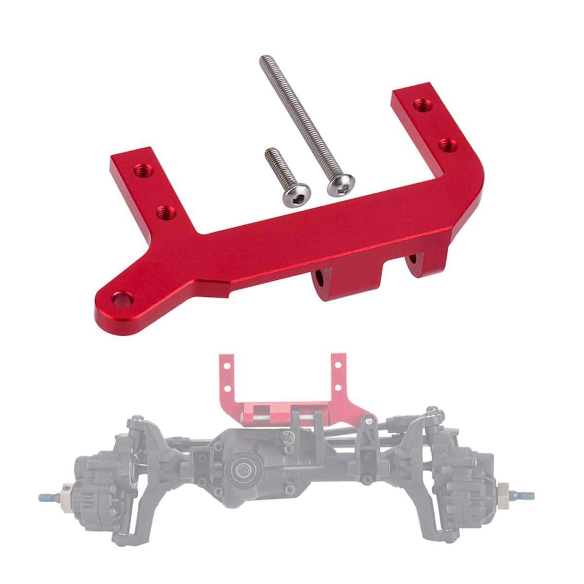 TRX4 Servo Mount, Aluminum TRX4 SOA Mount 4-Link Suspension for 1/10 RC Crawler Car TRX4 Sevro On Axle Mount Upgrades Parts (Red)