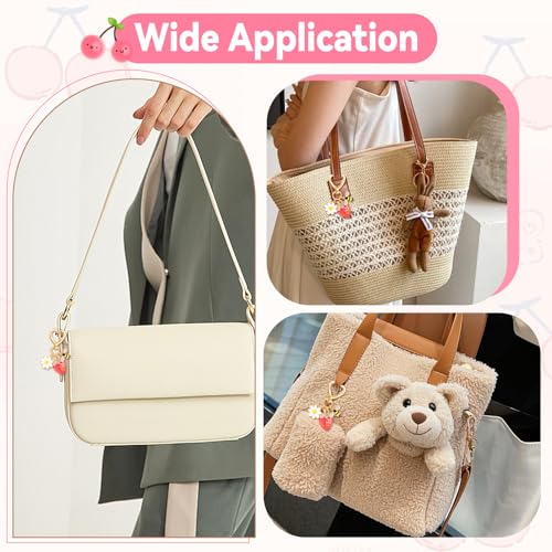 Image of TINKRSTUFF Cherry Bag Charm Cute Key Chains Cherry Purse Charms for Handbags, Strawberry Keychain Best Gifts