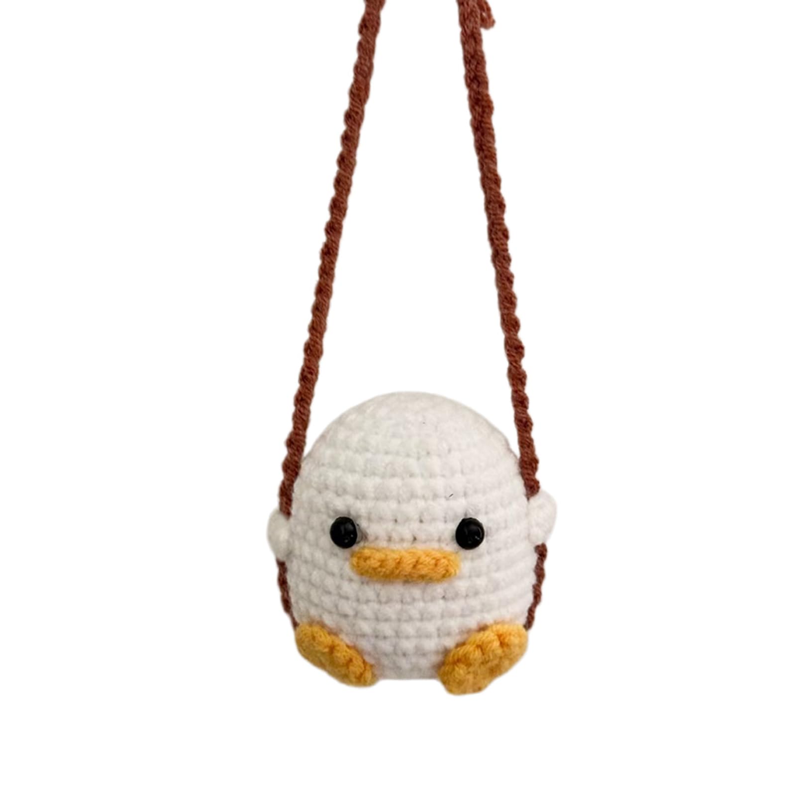 Knitted Decoration Automotive Interior Charms Crochet Animal Pattern Pendant Car Rearview Glass Hanging Ornament Decoration Car Rearview Glass Ornament