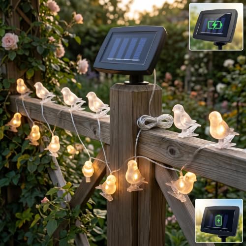 Cadena de luces solares IP44 para iluminar plantas y ramas sin enchufes 4