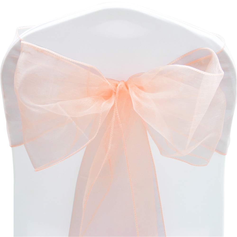 Time to Sparkle Pack of 150 Organza Sashes 22x280cm (Peach Schnapps) — image 1