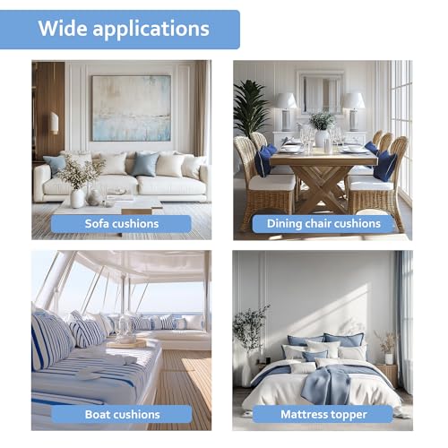 goto foam 134 height x 2434 width x 7234 length 44ild firm upholstery cushion made in usa