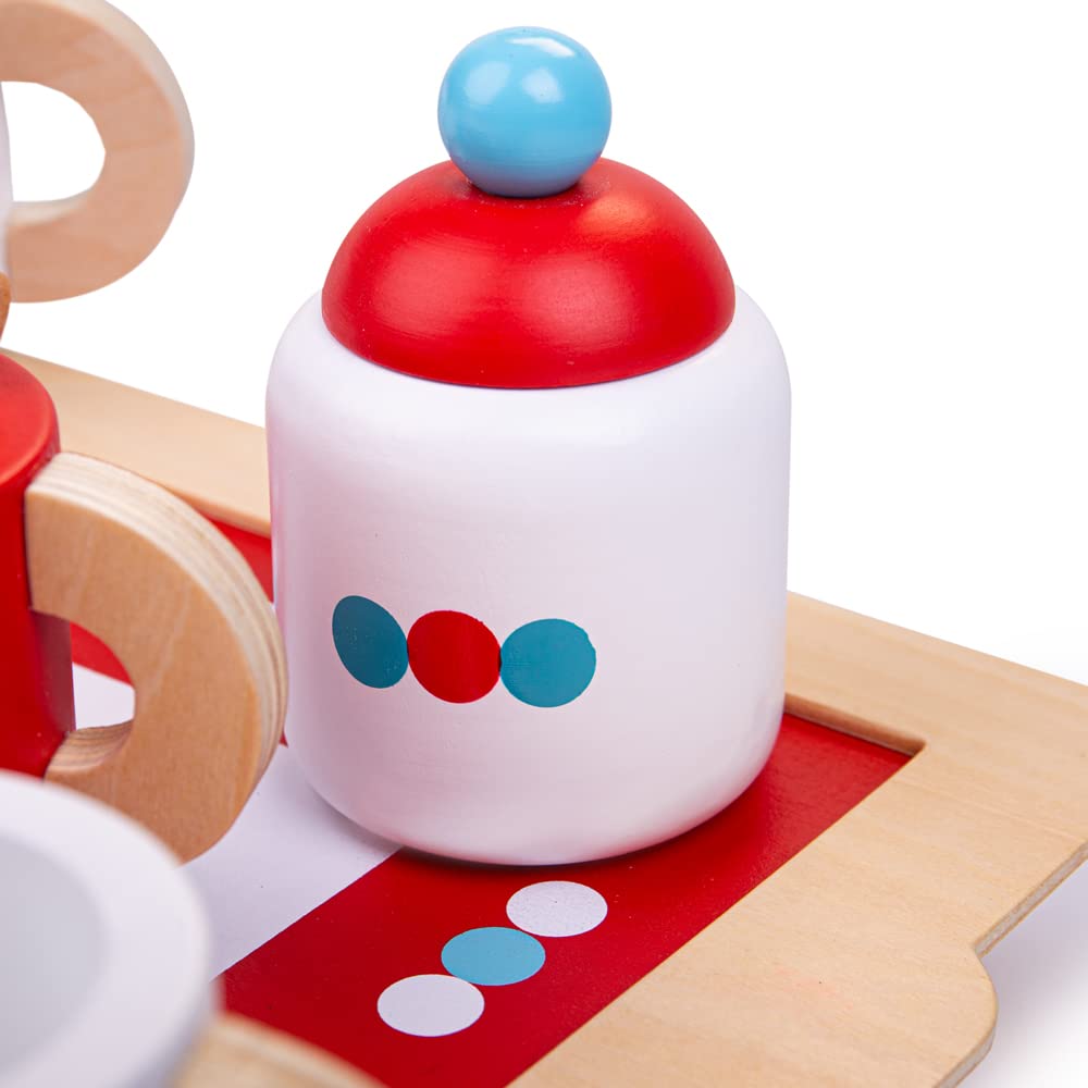 Bigjigs Toys Servizio da Te con Vassoio