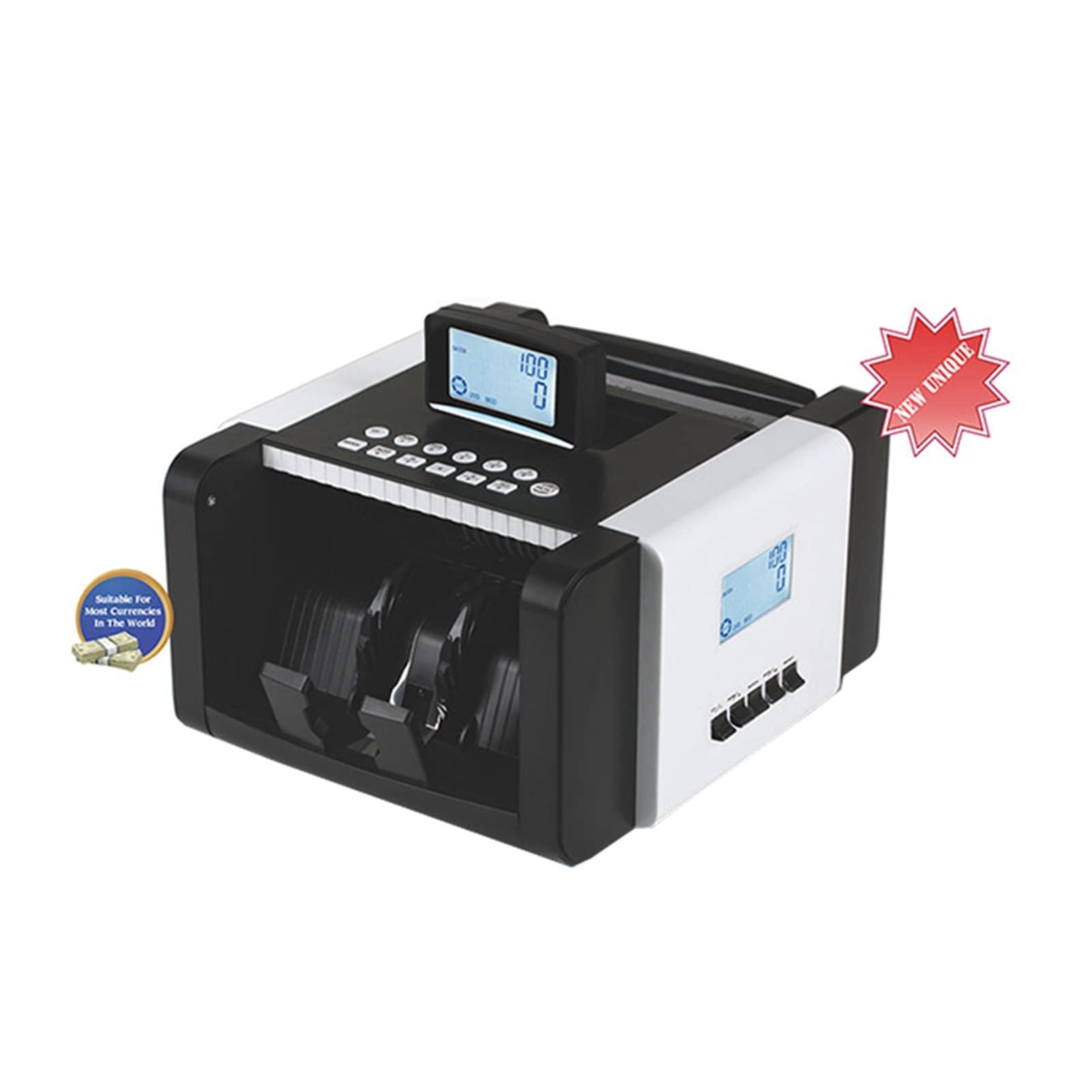Liczarka do Pieniędzy Automatyczny licznik rachunków z wieloma walutami MT/MG/UV/DD Wykrywanie dla GBP EUR USD CAD I tak dalej(EUR)