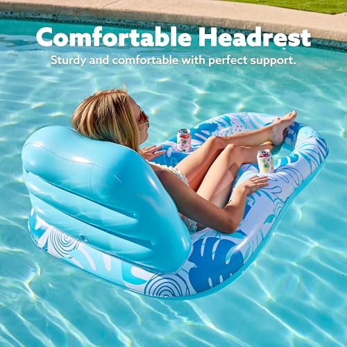 image for SLOOSH 2 Packs Inflatable Pool Floats Lounger Adult, Pool Float Lounge