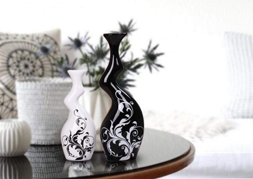 Statuetka figurka rzeźba do domu ozdoba biuro półka na książki Deco ceramiczny wazon nowy dom dekoracja nowoczesna dekoracja domu abstrakcyjny wazon czarno-biały wazon