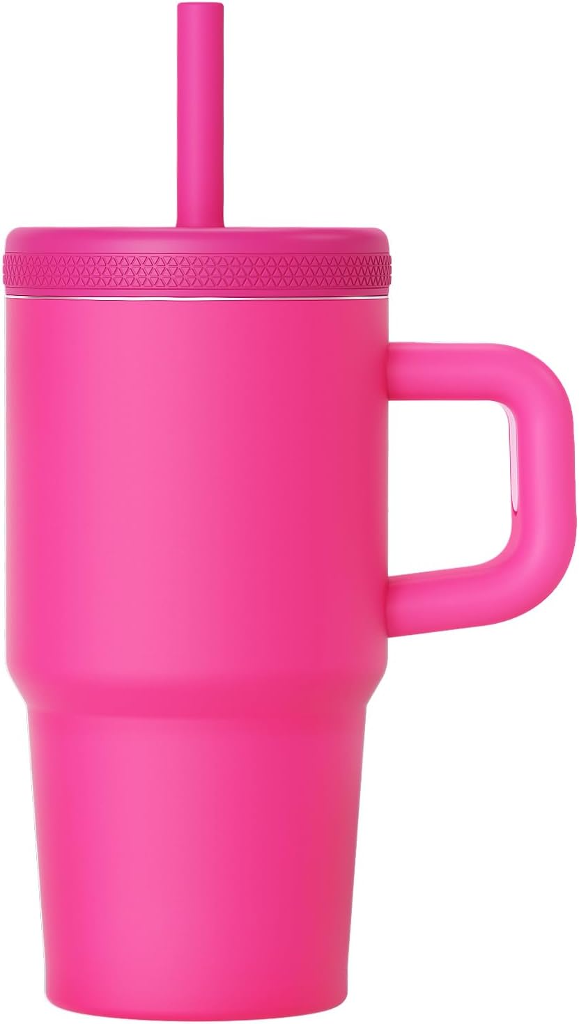 20 Oz Kids Tumbler with Handle, Stainless Steel Cute Water Bottle
