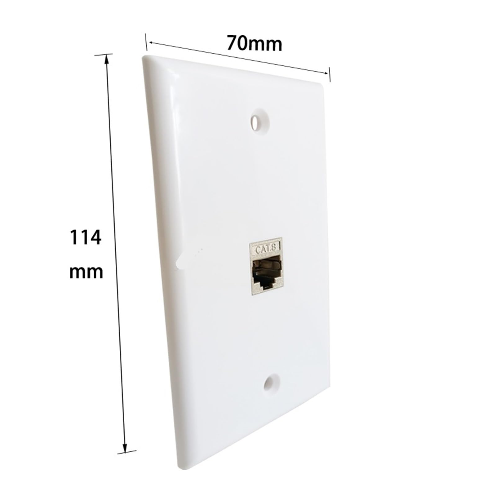 CAT.8 RJ45 Wandplatte mit CAT8 Buchse LAN for 40GB Netzwerkdose (Weiß)