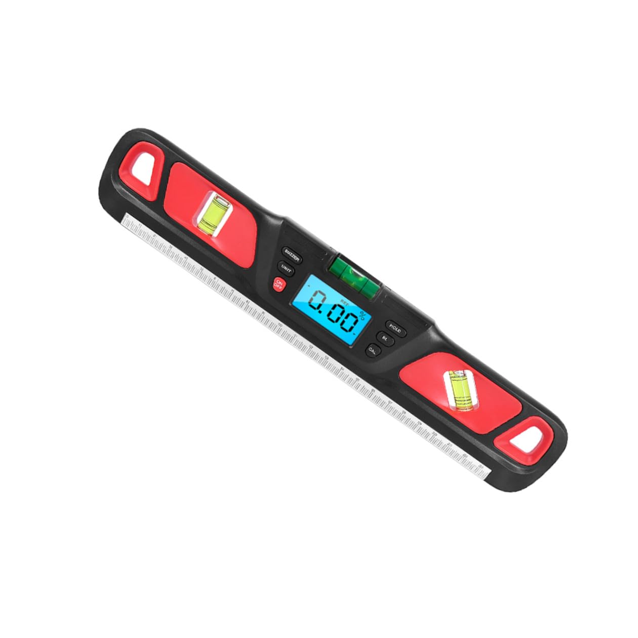 Nivelador de Burbuja Retroiluminado Rojo Calibrador de Alta Precisión para Colgar Cuadros y Marcos Herramienta Práctica para Hogar y Oficina