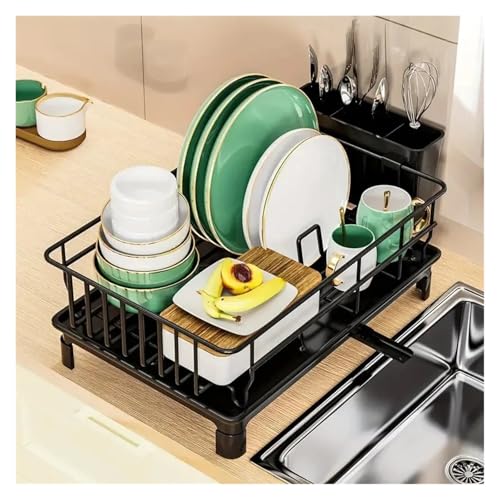 Égouttoir à vaisselle robuste en acier durable avec bac de vidange - 6