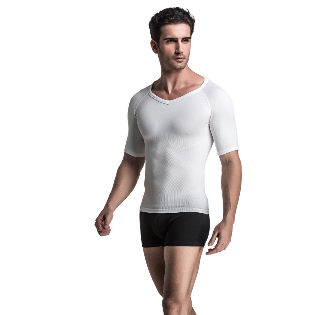 Extreme Fit Men's Compression Short-Sleeve Shirt White
