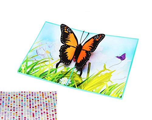 Carte 3D, carte de fête des mères, carte d'anniversaire, carte de Saint Valentin, carte de mariage, bleu