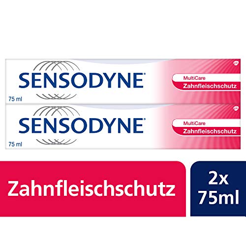 Preisvergleich Produktbild Sensodyne MultiCare Zahnfleischschutz Zahnpasta, Tägliche Zahnpasta mit Fluorid, 2x75ML, bei schmerzempfindlichen Zähnen