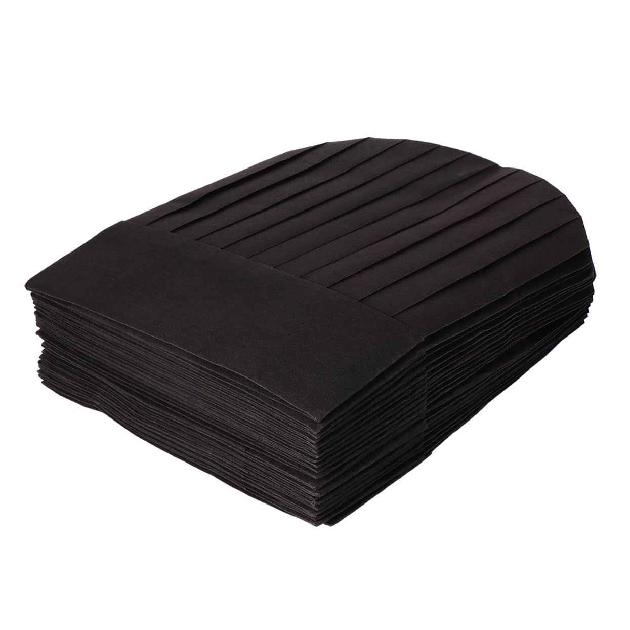 Gorro de Chef Desechable 20 Piezas Papel Negro para Cocineros | Cómodo y Suave al Tacto, Uso Desechable, para Escuelas de Cocina y Colegios, Talla 28x30cm
