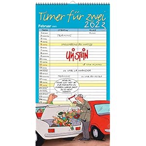Uli Stein Timer für zwei 2023: Monatskalender für die Wand: Praktischer Wandkalender mit viel Platz zum Eintragen und tollen Cartoons Kalender – Wandkalender, 25. Juli 2022
