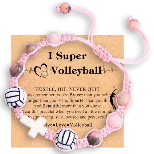 Image of Volleyball Bracelet Gifts for Teen Girls, Volleyball Gifts for Girls Volleyball Players Team, Christmas Birthday Valentines Day Graduation Gifts for Teen Girls Daughter Granddaughter Niece Sister