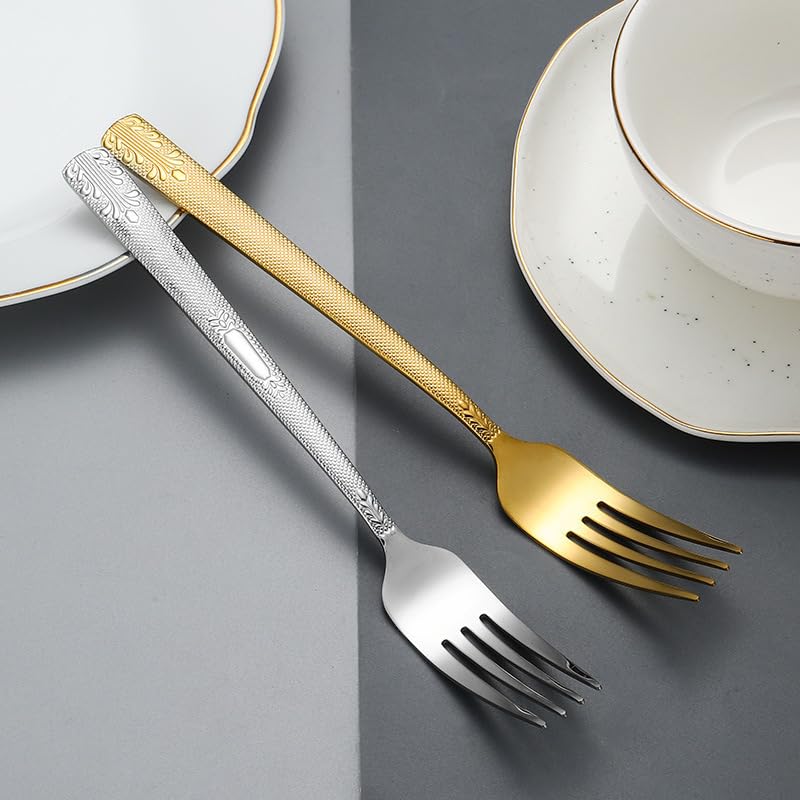 Este Juego de Cubiertos para 12 Personas, de Acero 18/8, es un Juego de Cubiertos para Mesa, Ideal para el hogar y restaurantes. Es Apto para lavavajillas, ergonómico y Duradero. Color Plate