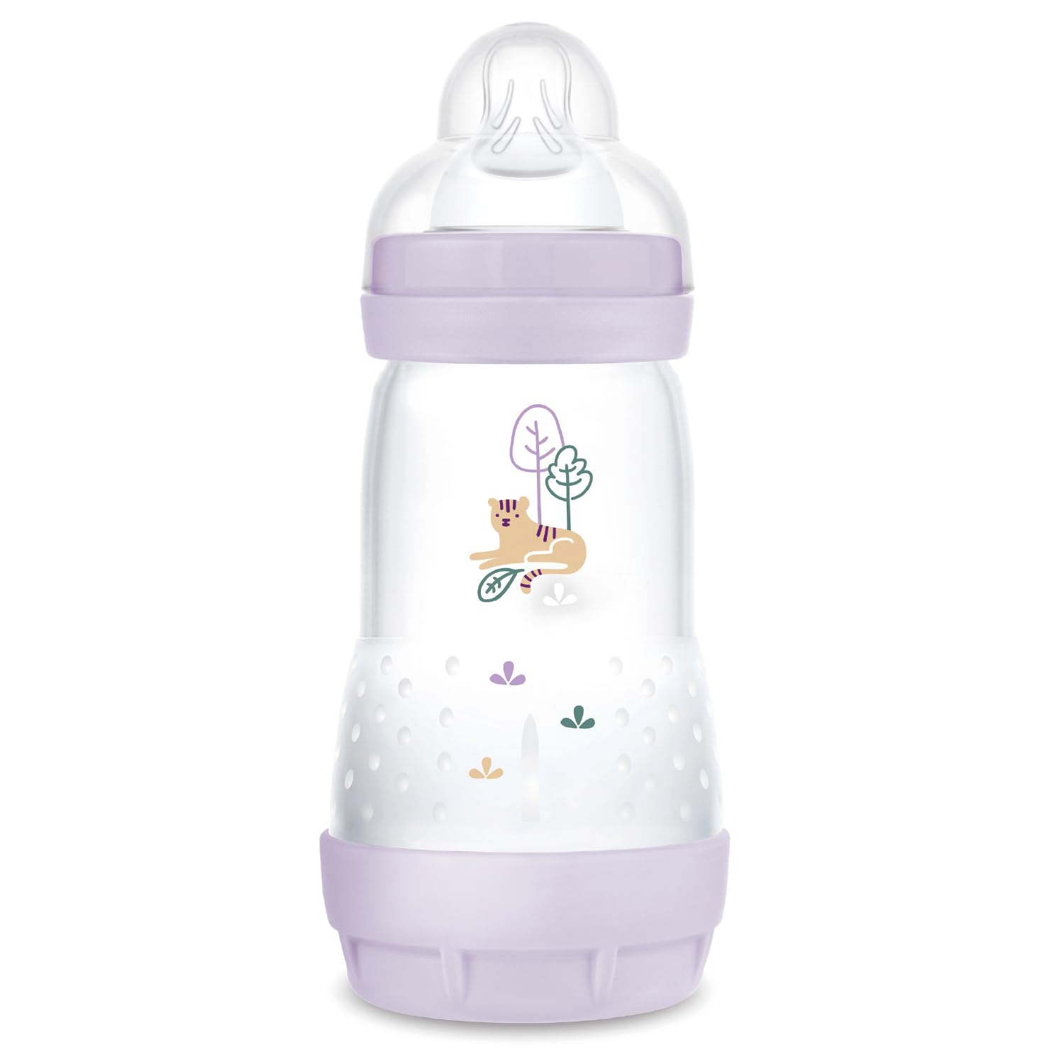 MAM Biberon Easy Start/​Anti-​Colique - 260ml - Lilas - Tétine Débit 2