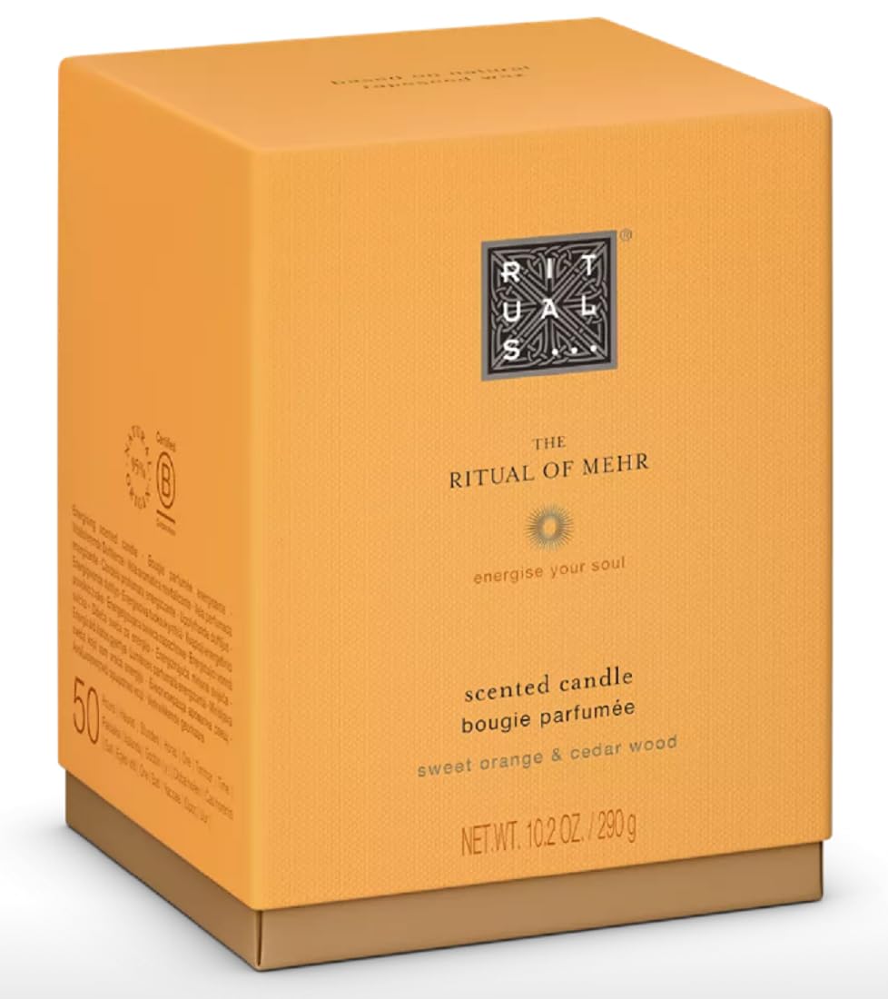 RITUALS Vela Perfumada de The Ritual of Mehr, 290 gr - Con Naranja Dulce y Madera de Cedro - Propiedades Energéticas y Estimulantes