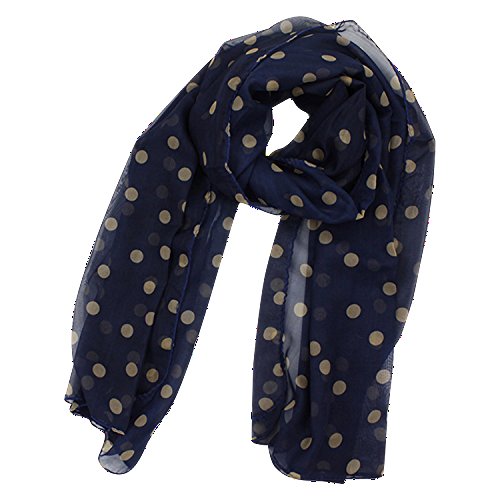 Moda Donna Lady a pois stampa Chiffon lunga