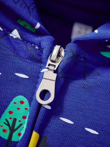 Image of Boys Toddler Zip Up Hoodie Kids Fall Winter Jacket Cute Sweatshirt With Hood 2-7 Years Old