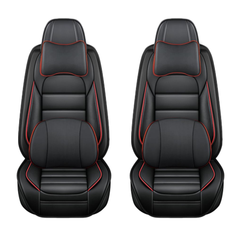 NCCLOVELY Car Seat Covers for Toyota Tundra 2005-2023 2024,2 Seats Waterproof Seat Covers with Airbag,Leather Seat Covers for Cars,Anti-Slip Auto Seat