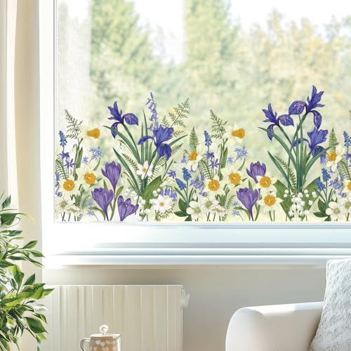 Vinilo Decorativo Floral Botánico 47.24"×11.81" para Ventana miniatura 5