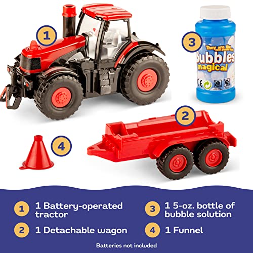 PREXTEX Bump & Go Bubble Blowing Farm Tractor Truck mit Lichtern Sounds und Action Spaß Spielzeug und Geschenk für… – Bild 4