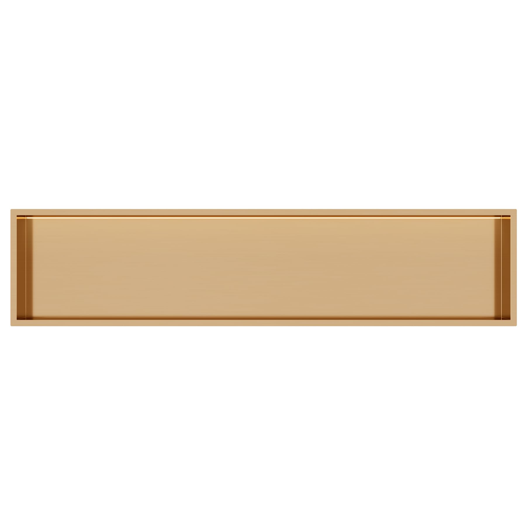 INSL8 Stainless Steel Rose Gold (1210 x 280 x 100mm - LED) Shower Niches – Shelved & Standard Options | with or Without LED Lighting