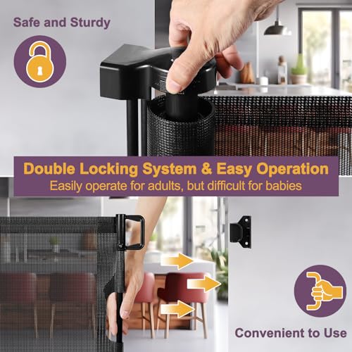 42-Tall-X-100-Extra-Wide-Retractable-Baby-Gates-for-Large-Openings-Extra-Tall-Dog-Gates-for-Doorways-Extra-Tall-Pet-Gate-Indoor-Outdoor-Long-Baby-Gate-Extra-Tall-Mesh-Gate-Black