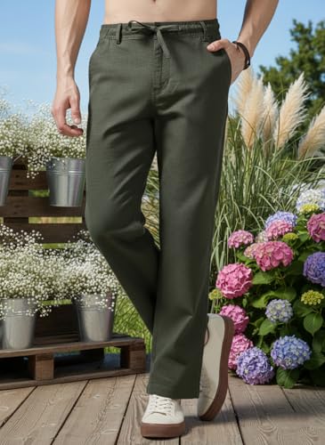Image of Men's Multi Color Cargo Casual Trousers | Men's Regular Fit Straight Pants | Comfortable Stylish Cargo for Men | Soft Fabric for Everyday Wear, Travel & Office | Linen Cotton Bottom Wear