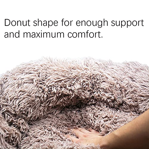 Sdrawkcab Large Dog Bed, Fluffy Dog Bed for Medium to Large Dogs and Cats, Washable Round Stuffed Donut Bed for Large… - Image 4