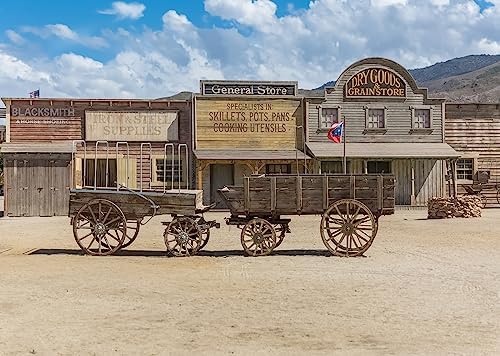 BELECO 20x10ft Fabric Western General Store Photography Backdrop Old Western Town Post Office Barrel Wagon Wheel Background For Cowboy Theme Party Decorations Kids Boys Adults Photo Shoot Studio Props - View #7
