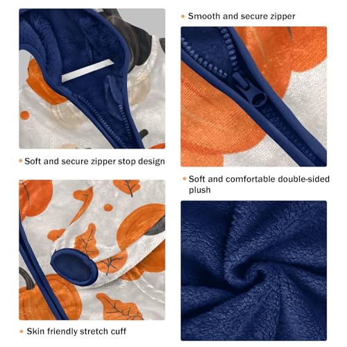 Various Pumpkin Girls Fleece Jacket Girls Fall Jacket Girls Zip Up Hoodie Girls Sherpa Jacket 2-10T3