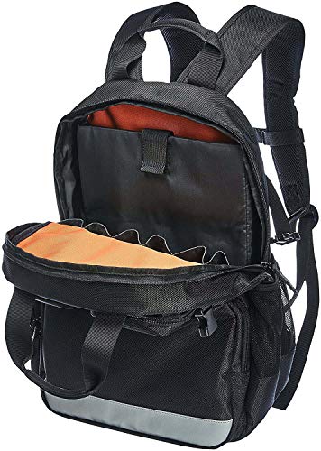Image of Pahal Nylon Tool Bag Backpack Waterproof Heavy Duty for Tools of Electrician,Technician,Black 19 Pockets 18 INCH-Titan Pro