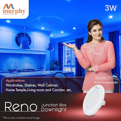 Image of Murphy 3W Mini Reno Ultra Slim Ceiling Light, Junction Box LED Down Light (Pack of 15, Blue) with 2 Year Warranty