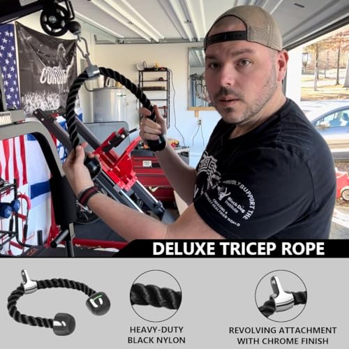 Qparvers Cable Machine Attachment Set Lat Pulldown Attachments Weight Machine Accessories For Home Gym ,Straight Pull Down Equipment thumb #4
