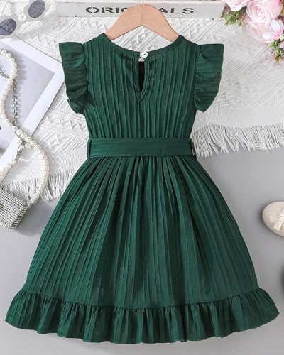 Rosibel Toddler Girls Dress Kids Ruffles Sleeveless Casual Dresses Little Girls Summer Beach Sundress 2-7Y2