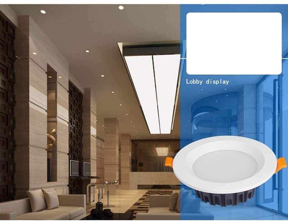 Luces empotradas, Iluminación empotrada, Panel de luz, Foco Techo 7W, empotrable, antideslumbrante for Cocina y baño(Neutral Light)