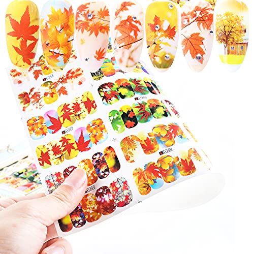 HIFONI 3 Blatt Sonnenblume Niedlich Nagelsticker,700+Designs Ahornblatt/Rosenblüte Nagelaufkleber DIY Nagelkunst… – Bild 4