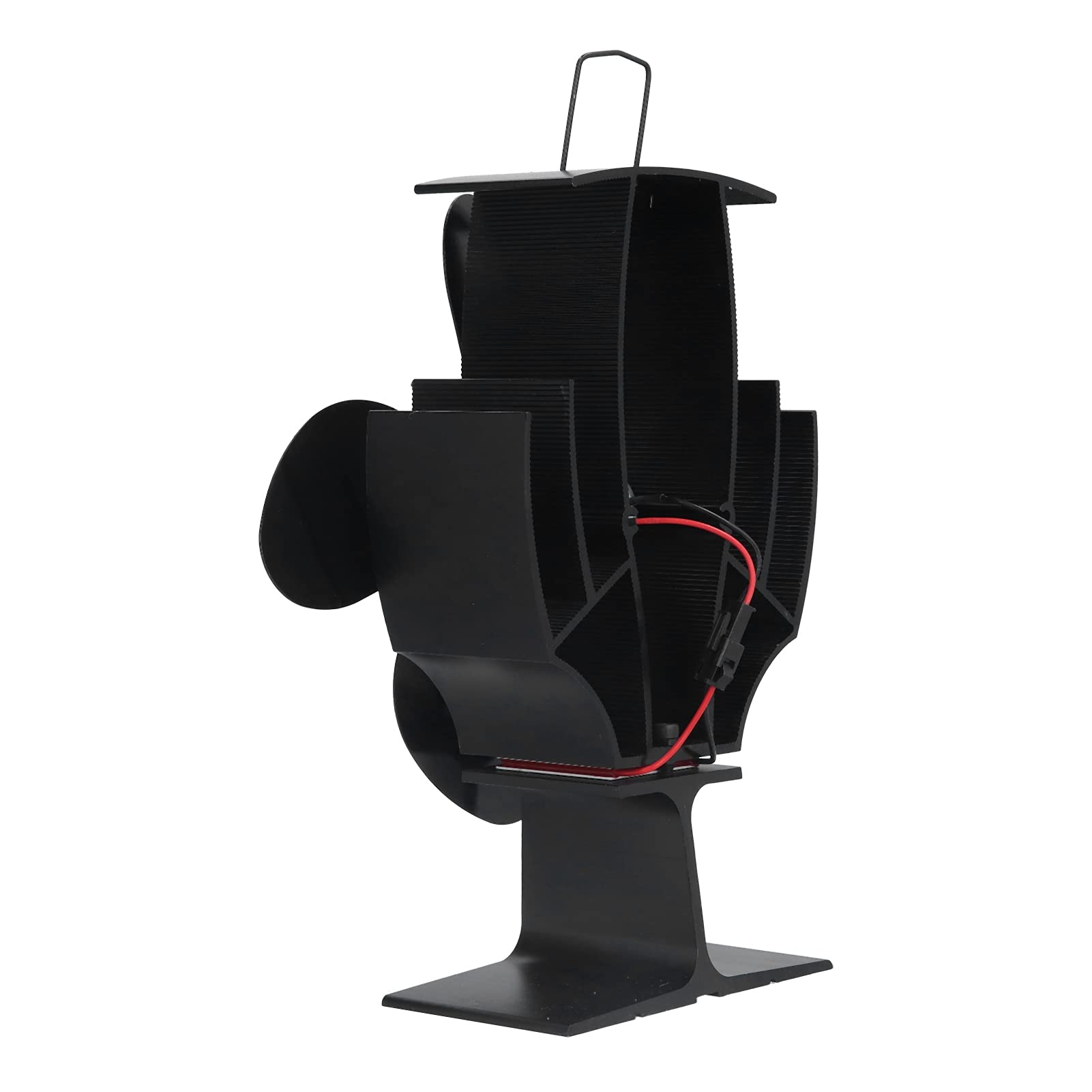 Ventilatore per Stufa Alimentato a Calore a 4 Pale Ventilatore per Camino in Alluminio a Circolazione del Calore per la Combustione di Tronchi di Legno Domestici