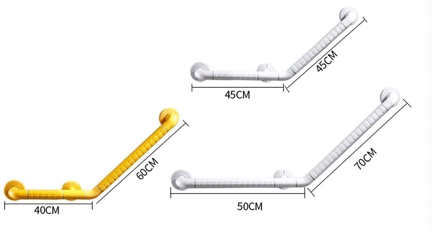 Barra di Sostegno per corrimano Antiscivolo di Sicurezza per disabili Anziani Bambini Barra di Sostegno per WC/giallo/40 cm 60 cm