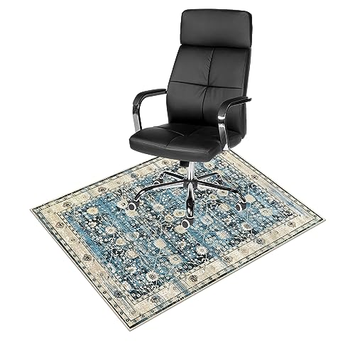 Anidaroel Home Office Chair Mat for Hardwood Floor, 36'x48' Office Chair Rug Protector for Rolling Chair, Computer Gaming Chair Mat, Low Pile Carpet Floor Chair Mat