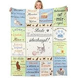 Geschenk für Katzenliebhaber Katzenmama Geschenk Katzen Geschenke für Frauen Decke 130 X 150 cm Geschenk Katzenliebhaber Kuscheldecke Katzenmotiv Geburtstagsgeschenk Katzenmama Decke Weihnachts