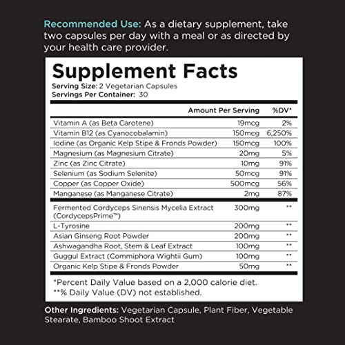 Livingood Daily Thyroid Support Bundle - Complete Thyroid Supplement Plus Adrenal And Cortisol Support #TOP7